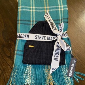 Steve Madden Beanie and Scarf Set